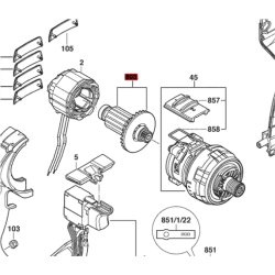 Inducido Rotor Bobina Atornillador Bosch Gsr 18 V-ec Fc2