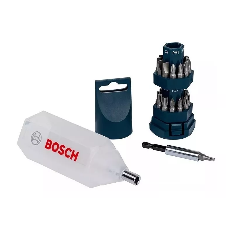 Juego Set Kit 25 Puntas Bosch Phillips Plano Para Atornillar