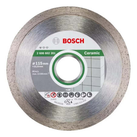 Disco Diamantado Bosch Cerámicos Azulejos 115mm Color Gris oscuro