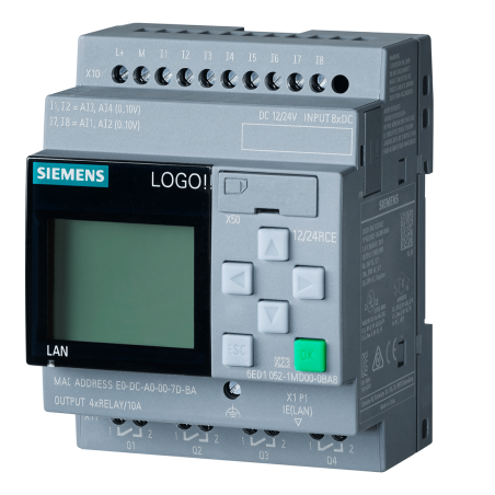 PLC Logo! 8.3 12/24RCE-8ED(4EA)+4SR - ETH+SD+WS con Web Server Siemens