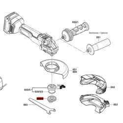 Brida De Fijación Para Amoladora Bosch Gws 18v-10c Original