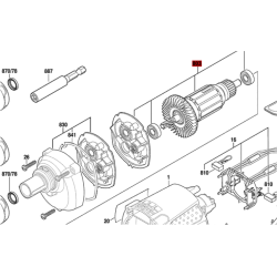 Inducido Rotor Bobina Atornillador Bosch Gsr 6-45 Te Original