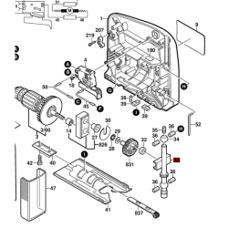 Vástago De Guía Para Caladora Bosch Pst 53 A Original