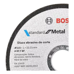 Disco De Corte Standard For Metal Amoladora Bosch 115mm