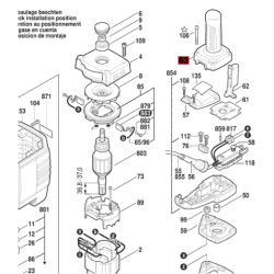 Mango Alterno Para Martillo Bosch Gsh 27 Vc Original