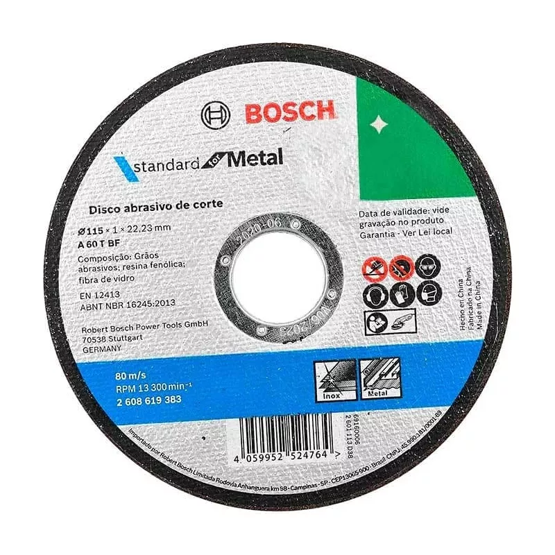 Disco De Corte Standard For Metal Amoladora Bosch 115mm