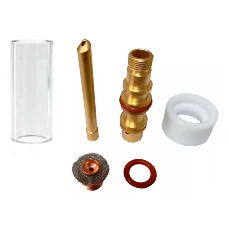 Kit Completo Para Torcha Tig Gas Lens Transparente 2,4mm