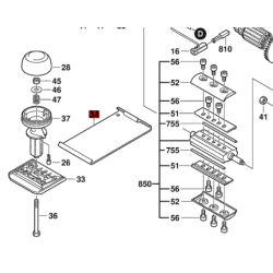 Placa Base Para Cepillo Bosch Pho 15-82 Original