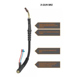 Torcha Axo X-gun Mig 500 Refriguerada 4 Mts Servicio Pesado