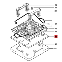 Placa Base Con Felpa Para Lijadora Bosch Gss 140-1 Original