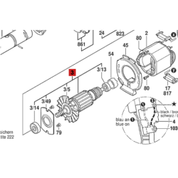 Inducido Rotor Bobina Taladro Percusión Gbh 2-26 Dre Bosch Original Service Oficial Bosch