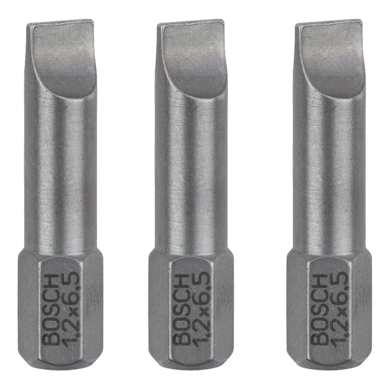 Punta Para Atornillar Plana - 1,2 X 6,5 X 25mm - X 3u Bosch