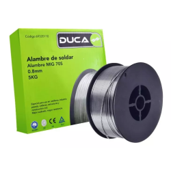 Rollo Alambre Flux Tubular 5 Kg Mig 0.8 Soldar Sin Gas Duca