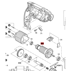 Inducido Rotor Bobina Taladro Gsb 550 Re Bosch Original