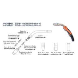 Torcha Mig Mag Parker Para Soldar Mb25 250 X4mts