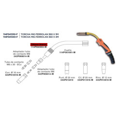 Difusor Aislante Cerámico Para Torcha Mig Mag T 360