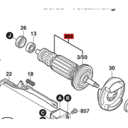 Inducido Rotor Bobina Amoladora Bosch Gws 670 Original