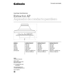 Aspirador Parrilero 8\" C/Ruleman - Ø 200 mm.