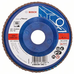 Disco Flap X571 Expert for Metal - 115mm G60 - Recto - 4 1/2\" Gr 60 Bosch Bosch