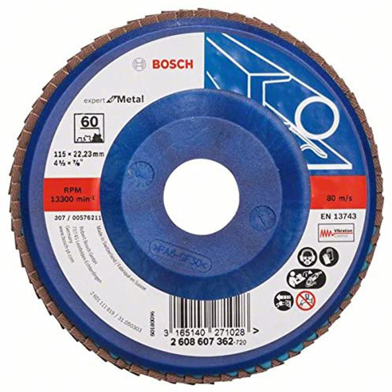 Disco Flap X571 Expert for Metal - 115mm G60 - Recto - 4 1/2\" Gr 60 Bosch Bosch