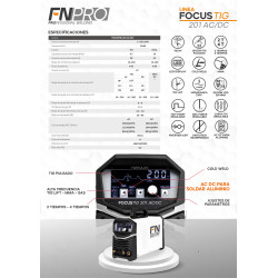 KIT SOLDADORA PROFESIONAL FOCUSTIG 201 AC/DC FN PRO - FERROLAN
