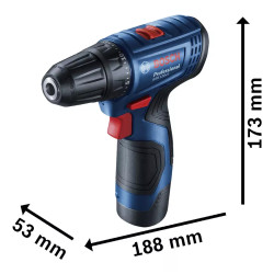 Taladro Atornillador 10mm Bosch 30nm +1 Bateria De 2ah + cargador