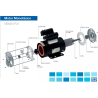 Motor Monofásico IP21 Carcasa de chapa - WEG  de 0,25CV 3000rpm 220V IP21 B48 B3