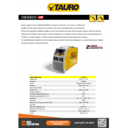 Soldadora Inverter Tauro PCI 2610 S LCD – MIG / MAG / MMA