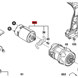 Motor Atornillador Bosch Gsr 18v Corriente Continua Original