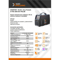 KIT INVERTER X-TIG 3203 DC PULSE LCD REFRIGERADO